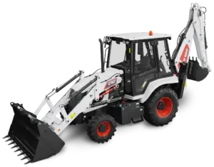 Bobcat B760 Backhoe loader that is for rent at Ryno's Rental
