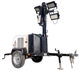 Portable Allmand LED light tower available to rent at Ryno's Rentals
