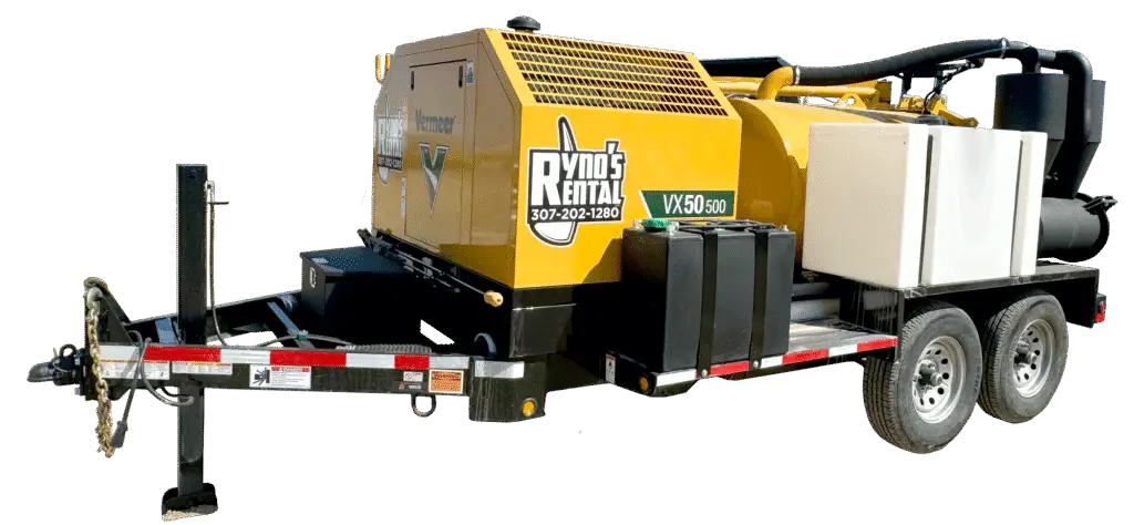 Vermeer Hydro Vac trailer available to rent at Ryno's