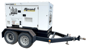 A portable generator trailer available to rent by Ryno's Rentals